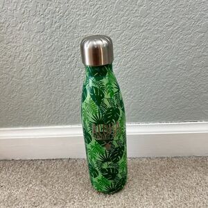 Dutch Bros RARE Green Tropical Leaf Insulated Water Bottle windmill monstera